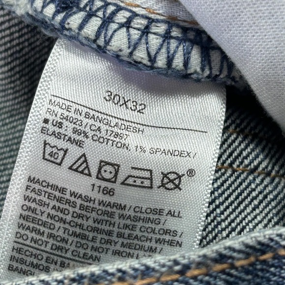 NEW Old Navy Jeans Mens 30x32 Blue Loose Built-In Flex Straight Leg Denim Pants - Picture 15 of 16